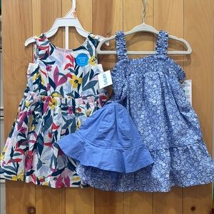 Carter's Pink and Blue Sundress Sleeveless Casual